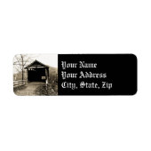 Étiquette Pont couvert vintage (Devant)