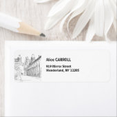 Étiquette Pont de Bir-Hakeim sur la Seine - Paris, France (En situation)