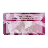 Étiquette Pony rose Floral (Devant)
