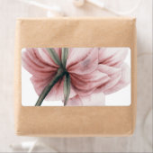 Étiquette Pony rose, motif fleur romantique, chic, adorable, (En situation)