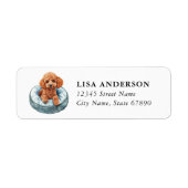 Étiquette Poodle Return Address Labels (Devant)