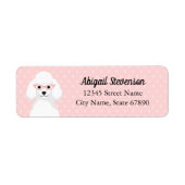 Étiquette Poodle Return Address Labels (Devant)