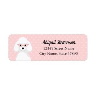 Étiquette Poodle Return Address Labels