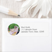 Étiquette Poolside Party labradors peinture (En situation)