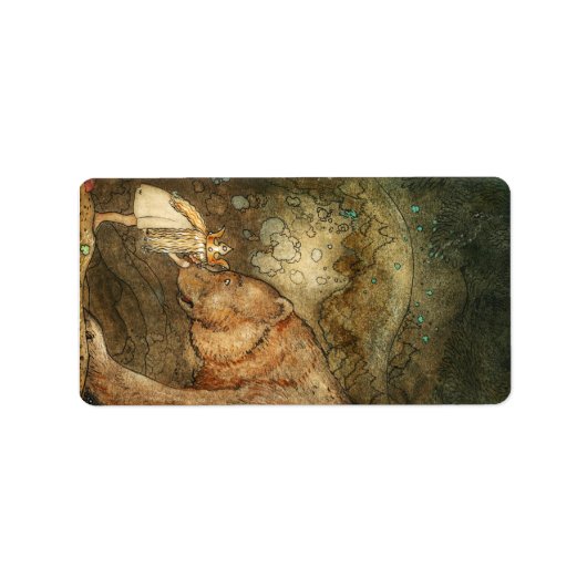 Étiquette Poor Little Bear, 1912 par John Bauer (Devant)