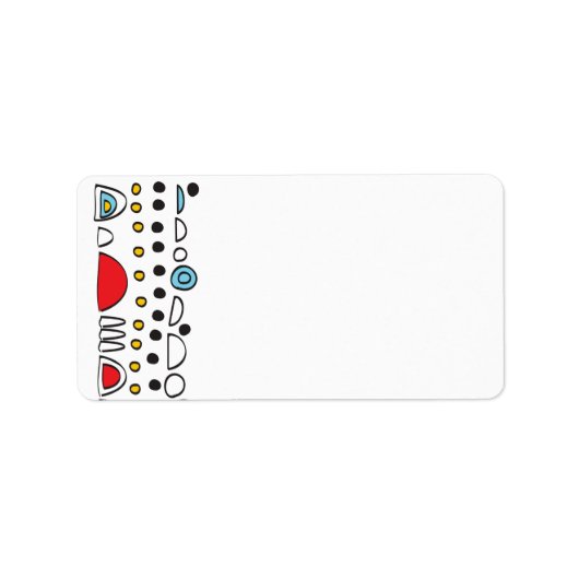 Étiquette POP ART SCRIBBLY Bat mitzvah Imprimer votre propre (Devant)