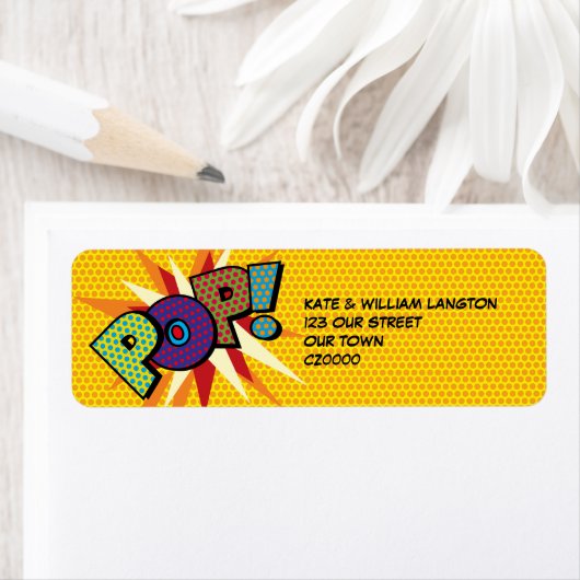 Étiquette POP Fun Retro Comic Book Pop Art (En situation)