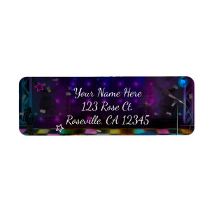 Étiquette POP STAR PARTY Anniversaire Dance musicale Invitat