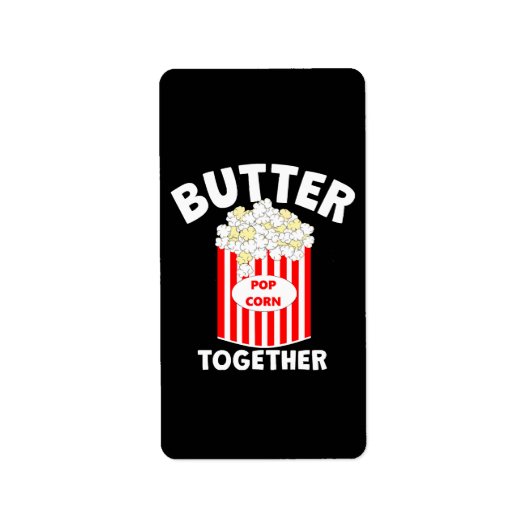Étiquette Popcorn de film ensemble Beurre (Devant)