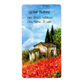 ÉTIQUETTE POPIES EN TOSCANE (Devant)