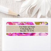 Étiquette Pops De Rose Violet Or Moderne Flore Chic Moderne (En situation)