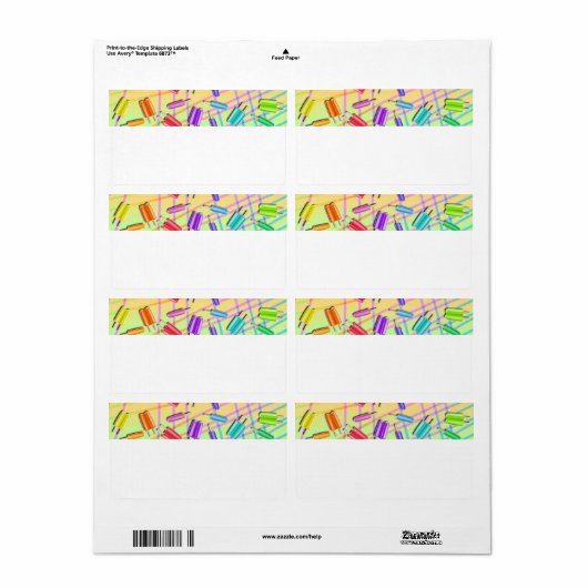 ÉTIQUETTE POPSICLES POP ART (Feuille entière)