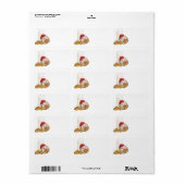 Étiquette Porc de biscuit de Noël (Feuille entière)