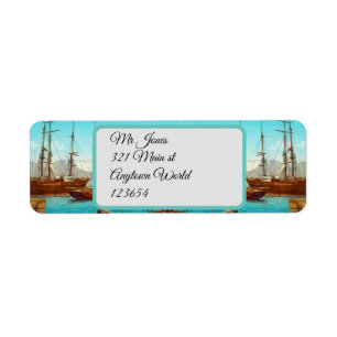 Étiquette Port vintage Italie 1800