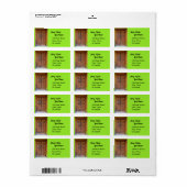 Étiquette Porte indienne en bois (Feuille entière)