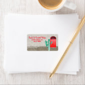 Étiquette Portes rouges du sud-ouest Saguaro Cactus Stucco R (En situation)