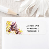 Étiquette Portrait de Giraffe (En situation)