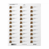 Étiquette Portrait de tête léopard (Feuille entière)