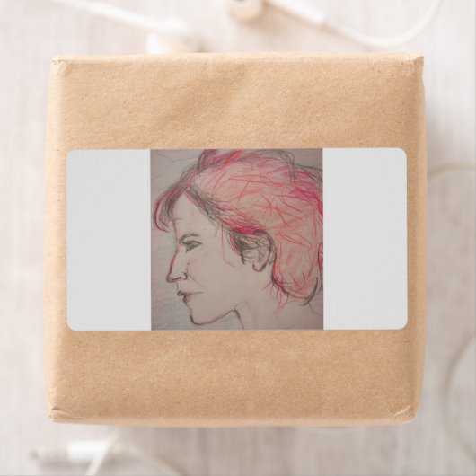 Étiquette portrait fille rocker (En situation)