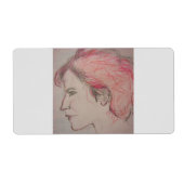 Étiquette portrait fille rocker (Devant)