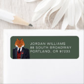 Étiquette Portrait Foxy | Ajouter Votre Nom (En situation)