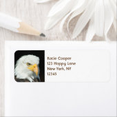 Étiquette Portrait Majestic Bald Eagle (En situation)