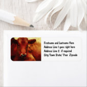 Étiquette Portrait Peinture à l'huile de vache (En situation)