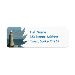 Étiquette postale célèbre de phare
