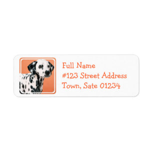 Étiquette postale dalmatienne de chiots
