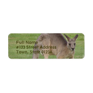 Étiquette postale de kangourou