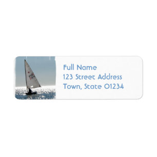 Étiquette postale soloe de voile