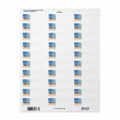 Étiquette poste de sauveteur vide (Feuille entière)