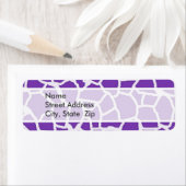 Étiquette Poster de animal de girafe violet (En situation)