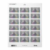 Étiquette Poster de animal de peau de serpent gris Cool pers (Feuille entière)