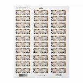 Étiquette Poster de animal Safari thème anniversaire retour  (Feuille entière)