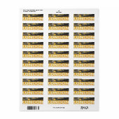 Étiquette Poster vintage Londres (Feuille entière)