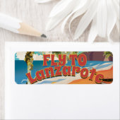 Étiquette Poster vintage pour aller à Lanzarote (En situation)