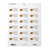 Étiquette Posterisé poivre chaud image d'assortiment (Feuille entière)