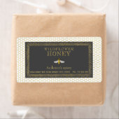 Étiquette pot de miel d'abeille rustique vintage (En situation)