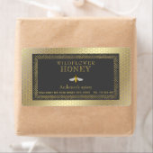 Étiquette pot de miel d'abeille rustique vintage (En situation)