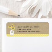 Étiquette Pot Mason Kraft Mariage Shower de Mariée Coordonna (En situation)