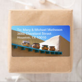 Étiquette Poterie sur Adobe Wall (En situation)