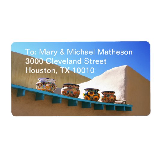 Étiquette Poterie sur Adobe Wall (Devant)