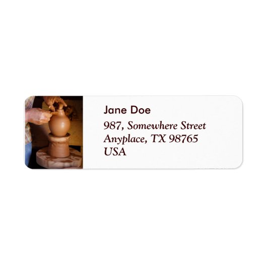 Étiquette Potter au travail (Devant)