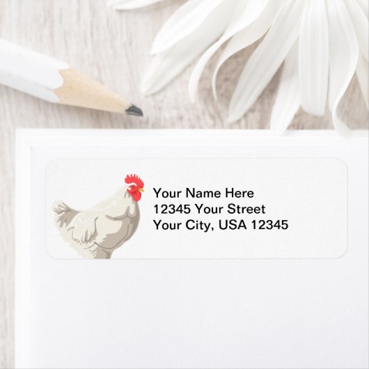 Étiquette Poulet blanc (En situation)