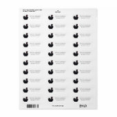 Étiquette Poulet noir en soie (Feuille entière)