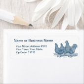 Étiquette Poulets de roche de Plymouth Poules de coq bleu an (En situation)