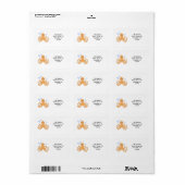 Étiquette Poulpe de dessin animé (Feuille entière)