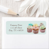 Étiquette poupée de cupcake coloré (En situation)