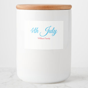 Étiquette Pour Bocaux 4 juillet jour de l'indépendance ajouter nom texte